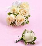 White Rose Corsage Combo